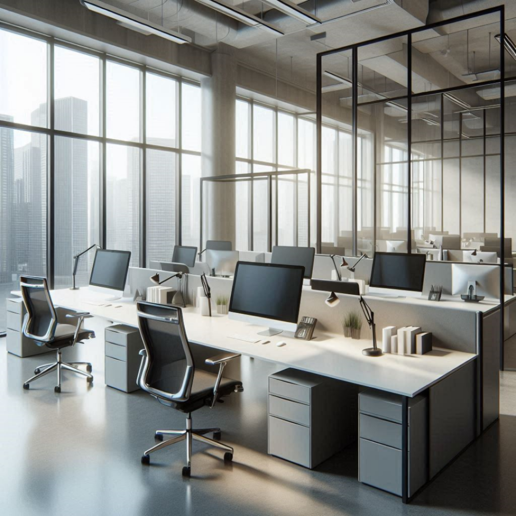 Modern office space ia generated